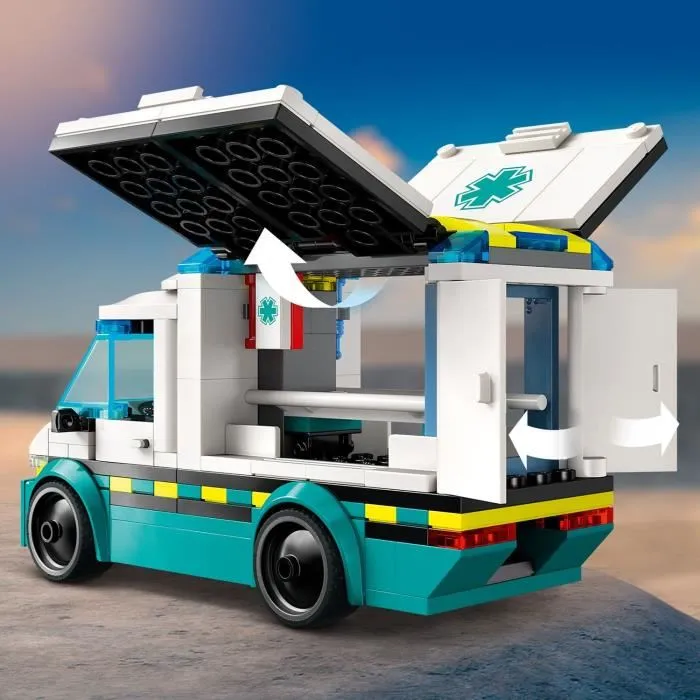LEGO 60451 - L'ambulance de secours City - Jouet de construction pour enfant dès 5 ans avec 2 minifigurines et matériel médical LEGO 60451 - L'ambulance de secours City - Jouet de construction pour enfant dès 5 ans avec 2 minifigurines et matériel médical