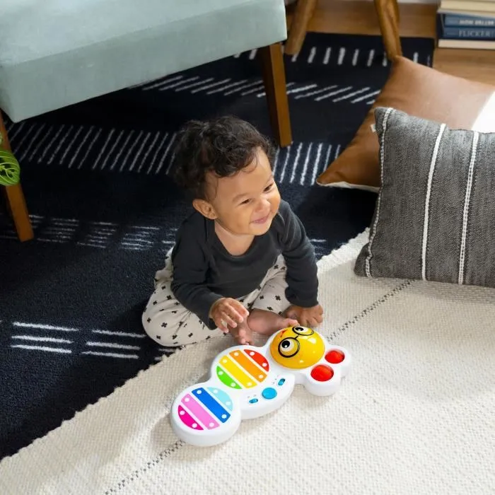 Baby Einstein Xylophone Jouet Musical Bébé - Cal's Curious Keys, 16 Chansons, 2 Modes, Touches Colorées, Éveil Sensoriel, 12 Mois et Plus
