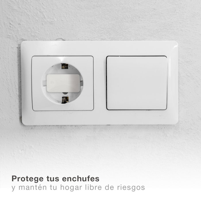 Hantums Lot de 10 protecteurs pour prises 2 pôles - Blanc Hantums Lot de 10 protecteurs pour prises 2 pôles - Blanc