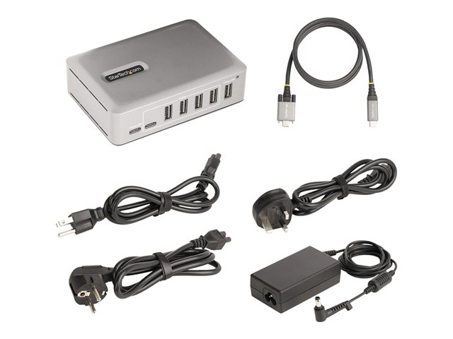 Startechcom Hub USB-C 7 ports 10Gbps Gris espace