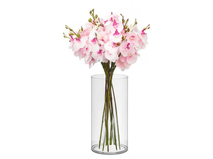 Giftdecor Vase Aparenza Cylindrique en Acrylique Transparent 12x25 cm (Set de 12)