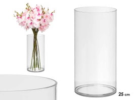 Giftdecor Vase Aparenza Cylindrique en Acrylique Transparent 12x25 cm (Set de 12)