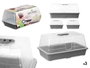 Ibergarden Lot de 3 Mini Serres avec Aération Plastique PP 38x18x24 cm Transparent et Gris (Set de 8)