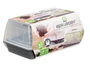 Ibergarden Lot de 3 Mini Serres avec Aération Plastique PP 38x18x24 cm Transparent et Gris (Set de 8)