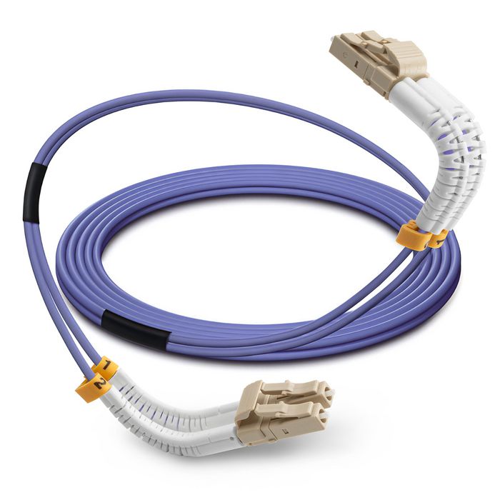 Lanview Câble fibre optique multimode LC-LC duplex 1m OM4 LSZH flexible Lanview Câble fibre optique multimode LC-LC duplex 1m OM4 LSZH flexible