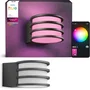 Philips Hue Applique murale Lucca Anthracite A60 WCA IP44 Éclairage extérieur connecté Zigbee