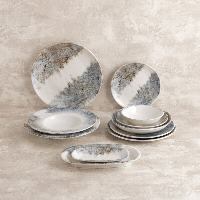 Assiette à pâtes Bidasoa Polaris Hydrozero Beige Céramique Ø 30 cm (6 Unités)