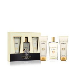 Poseidon Lot Eau de Toilette 100 ml, Gel Douche 100 ml, Après-Rasage 100 ml - Homme