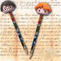 BLUE SKY STUDIOS Ensemble de 2 Stylos avec Gomme en forme 3D Harry Potter - Taille: 25.5x12.5x2.5 cm