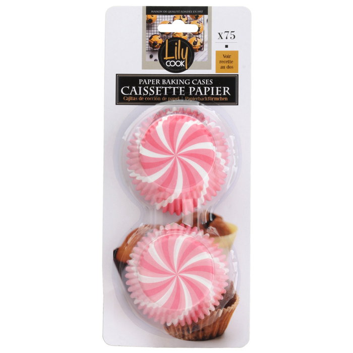 Lily Cook Lot de 75 caissettes en papier de 7 cm de diamètre, couleurs assorties Lily Cook Lot de 75 caissettes en papier de 7 cm de diamètre, couleurs assorties