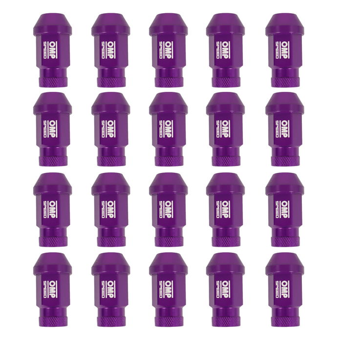 Omp Speed Jeu De 20 Écrous En Aluminium M12x1.5 Clé De 19 Longueur 40 mm Violet 7075 OMPS09921211 Omp Speed Jeu De 20 Écrous En Aluminium M12x1.5 Clé De 19 Longueur 40 mm Violet 7075 OMPS09921211