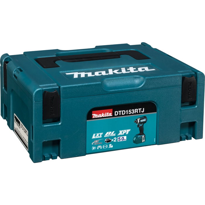 Makita DTD153RTJ Clé à choc sans fil avec 2 batteries 5,0 Ah et chargeur rapide Makita DTD153RTJ Clé à choc sans fil avec 2 batteries 5,0 Ah et chargeur rapide