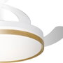 DAEWOO Ventilateur de plafond rétractable design bois, moteur 30W et LED 36W, avec application