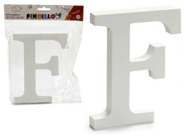 Pincello Lettre F en Bois Blanc 1,8x15cm (Set de 12)