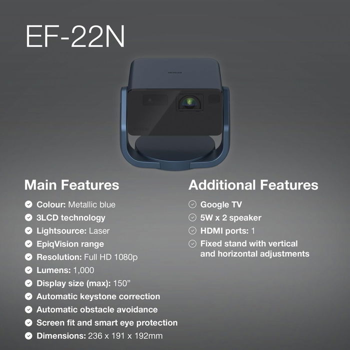 Projecteur Epson V11HB38440 Full HD 1920 x 1080 px