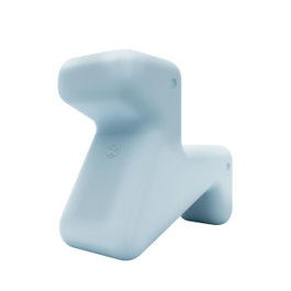Alessi UNS07 LAZ DORAFF Siège enfant multifonction design en forme de girafe ou de chien en polyéthylène bleu