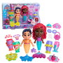 Just Play Disney Set de figurines Ariel et Lucia Pop Tails Deluxe avec 19 pièces, âge recommandé +3 ans