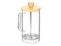 Vivalto Téière en Borosilicate avec Couvercle en Bambou 600 ml - 13 x 19 x 9 cm (Set de 8)