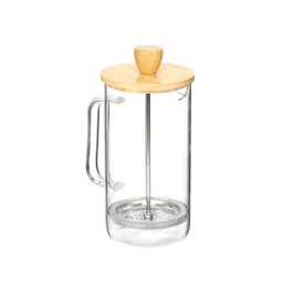 VIVALTO Théière en Borosilicate avec Couvercle en Bambou 600ml