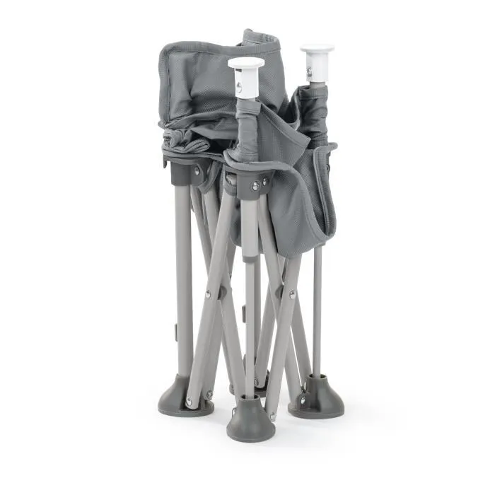 Bright Starts - Rehausseur de chaise pliable et nomade PoP N'Sit, léger et facile à nettoyer avec harnais de sécurité et sac de transport