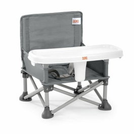 Bright Starts Rehausseur Pop 'N Sit Gris, Évolutif et Pliable
