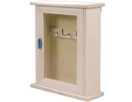 Innspiro Armoire à clés en bois de peuplier 17x20x5,5cm