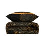 Parure de couette Noir, Jaune, Beige et Marron - 220 x 240 cm - 3 pièces