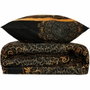 Parure de couette Noir, Jaune, Beige et Marron - 220 x 240 cm - 3 pièces