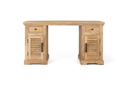 GINER Y COLOMER Bureau en bois de manguier naturel avec 2 portes et 2 tiroirs
