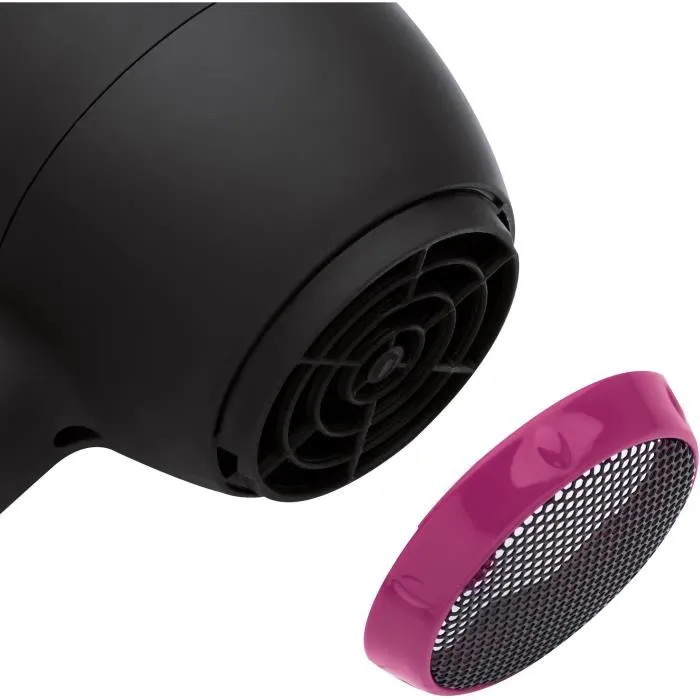 Revlon RVDR5823E3 - Sèche-cheveux 2000W, Ionisant, 3 Niveaux de Chaleur, 2 Niveaux de Vitesse, Air Froid, Design Noir et Violet
