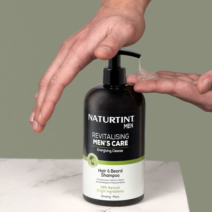 Naturtint Men Shampooing Cheveux et Barbe Nettoyant Énergisant 500 ml