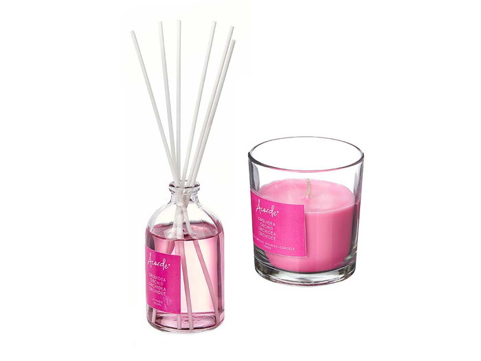 Acorde Set Mikado 100ml et Bougie 30h Orquidea Rose 19x15x7cm (Set de 6) Acorde Set Mikado 100ml et Bougie 30h Orquidea Rose 19x15x7cm (Set de 6)