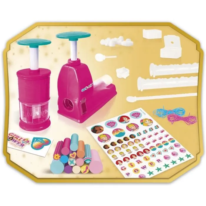 Lansay Coffret Atelier Créatif Bijoux Disney Princess Cutie Stix 14 pièces - Découpe et Perçage - À partir de 6 ans