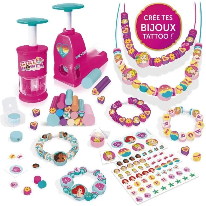 Lansay Coffret Atelier Créatif Bijoux Disney Princess Cutie Stix 14 pièces - Découpe et Perçage - À partir de 6 ans