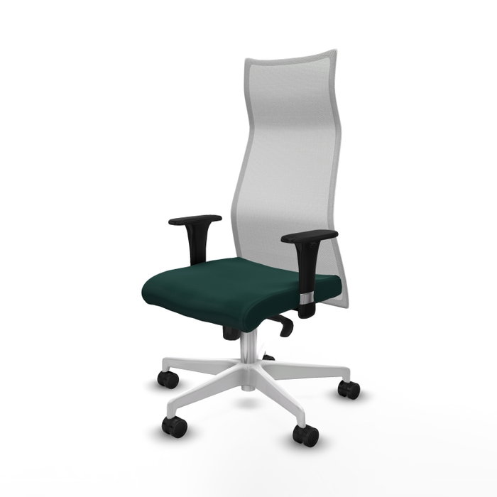 Piqueras y Crespo Chaise de Bureau Albacete Vert Bouteille et Blanc