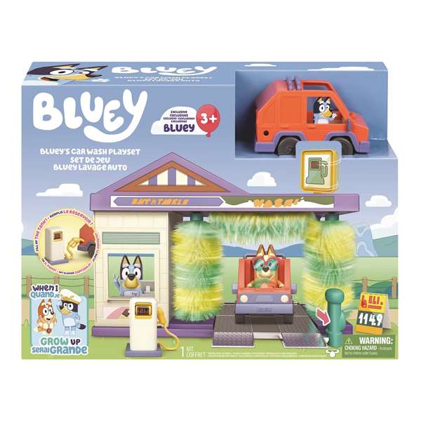 Moose Tunnel de Lavage de Bluey avec véhicule et accessoires