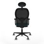 Piqueras y Crespo Chaise de Bureau avec Appui-tête 2D036G1 Turquoise
