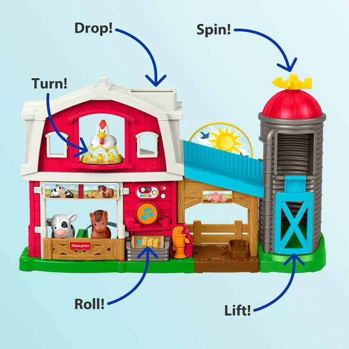 Fisher-Price Coffret de jeu Little People Les Animaux de la Ferme Multilingue