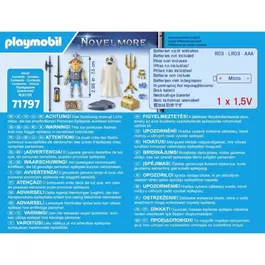 PLAYMOBIL 71797 - Novelmore : Chevalier et Fantôme à Effets Lumineux - Figurine - 18 Pièces - Jeu de Construction - À Partir de 4 Ans
