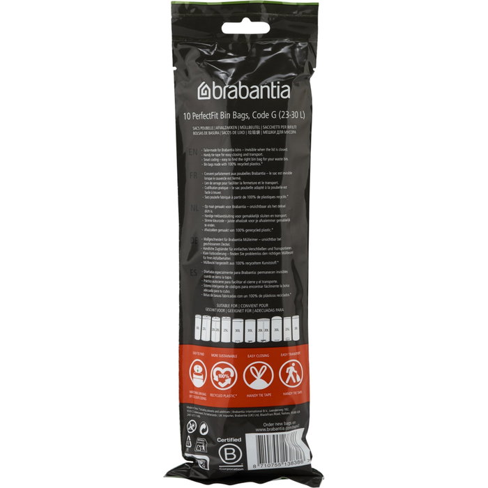 Brabantia PerfectFit Sacs Poubelle Code G (23-30 Litres)
