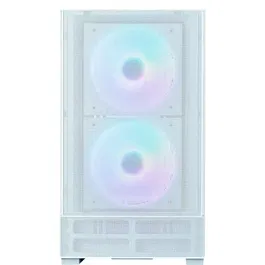 Zalman P30 AIR - Boîtier PC Mini Tour Blanc sans Alimentation - Micro-ATX/Mini-ITX - 3 Ventilateurs 140mm A-RGB - Façade Mesh - USB-C, USB 3.0, HD Audio