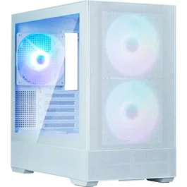 Zalman P30 AIR - Boîtier PC Mini Tour Blanc sans Alimentation - Micro-ATX/Mini-ITX - 3 Ventilateurs 140mm A-RGB - Façade Mesh - USB-C, USB 3.0, HD Audio