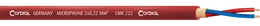 CORDIAL Bobine Câble Microphone 2x0,22mm² 100m Rouge