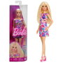 Barbie - Poupée Barbie Fashionista avec robe colorée à imprimé vif et accessoires roses - HRH20