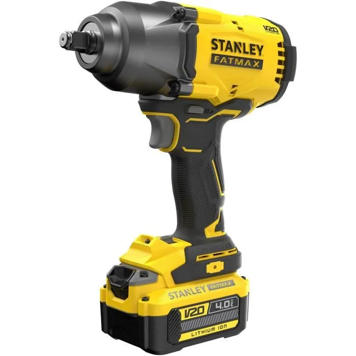 Stanley Fatmax Boulonneuse à choc sans fil 18V SFMCF940M1-QW Brushless 950Nm avec batterie 4Ah et chargeur - Outil 1/2"