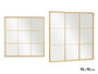 Giftdecor Miroir Vénitien Cadre Doré 90 x 90 cm Verre et Métal