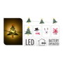 Guirlande lumineuse de Noël à piles, 20 LED, modèles variés