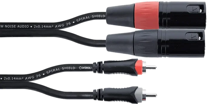 CORDIAL Câble Audio XLR/RCA Mâle Double 1,5 m CORDIAL Câble Audio XLR/RCA Mâle Double 1,5 m