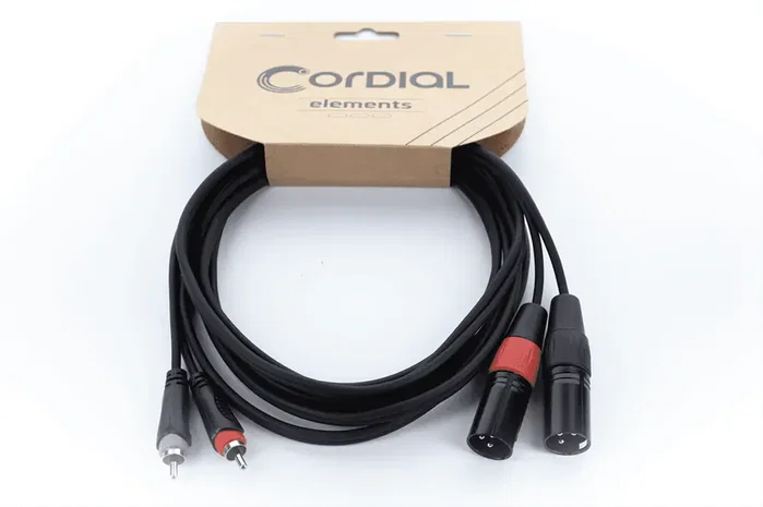 CORDIAL Câble Audio XLR/RCA Mâle Double 1,5 m CORDIAL Câble Audio XLR/RCA Mâle Double 1,5 m