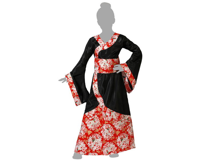 BigBuy Carnival Déguisement Geisha pour Enfant - Noir et Rouge